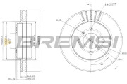 CD7193V Brzdový kotouč BREMSI