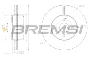CD7195V Brzdový kotouč BREMSI