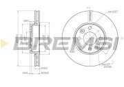 CD7201V Brzdový kotouč BREMSI