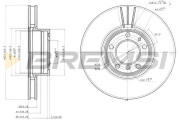 CD7202V Brzdový kotouč BREMSI