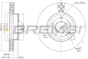 CD7203V Brzdový kotouč BREMSI