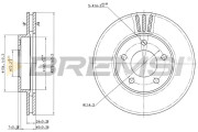 CD7209V Brzdový kotouč BREMSI