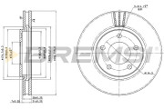 CD7214V Brzdový kotouč BREMSI