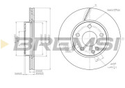 CD7220V Brzdový kotouč BREMSI