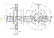 CD7223V Brzdový kotouč BREMSI