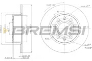 CD7224S Brzdový kotouč BREMSI