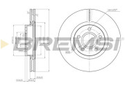 CD7225V Brzdový kotouč BREMSI