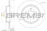CD7227S Brzdový kotouč BREMSI