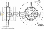 CD7231V Brzdový kotouč BREMSI