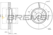 CD7236V Brzdový kotouč BREMSI