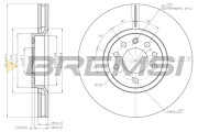 CD7237V Brzdový kotouč BREMSI