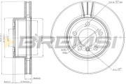 CD7243V Brzdový kotouč BREMSI