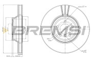 CD7246V Brzdový kotouč BREMSI