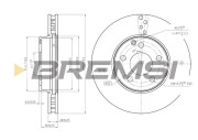 CD7252V Brzdový kotouč BREMSI