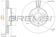 CD7253V Brzdový kotouč BREMSI