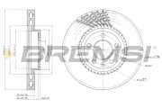 CD7254V Brzdový kotouč BREMSI