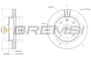 CD7257V Brzdový kotouč BREMSI