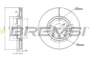 CD7261V Brzdový kotouč BREMSI