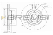 CD7266V Brzdový kotouč BREMSI