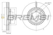 CD7269V Brzdový kotouč BREMSI