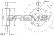 CD7270V Brzdový kotouč BREMSI