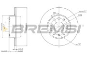 CD7276S Brzdový kotouč BREMSI