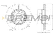 CD7278V Brzdový kotouč BREMSI