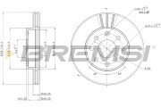 CD7279V Brzdový kotouč BREMSI
