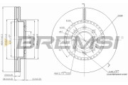 CD7281V Brzdový kotouč BREMSI
