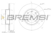 CD7283S Brzdový kotouč BREMSI