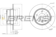 CD7284S Brzdový kotouč BREMSI