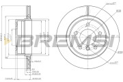 CD7285V Brzdový kotouč BREMSI