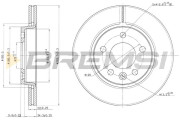 CD7286V Brzdový kotouč BREMSI
