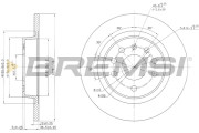 CD7288S Brzdový kotouč BREMSI