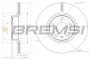 CD7291V Brzdový kotouč BREMSI