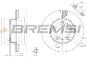 CD7293V Brzdový kotouč BREMSI