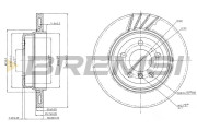 CD7297V Brzdový kotouč BREMSI