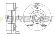 CD7298V Brzdový kotouč BREMSI