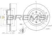 CD7299S Brzdový kotouč BREMSI
