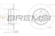 CD7303S Brzdový kotouč BREMSI
