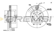 CD7304V Brzdový kotouč BREMSI
