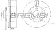 CD7311V Brzdový kotouč BREMSI