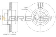 CD7312V Brzdový kotouč BREMSI