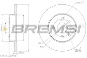 CD7313S Brzdový kotouč BREMSI