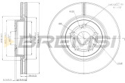CD7315V Brzdový kotouč BREMSI