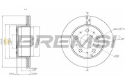 CD7321V Brzdový kotouč BREMSI