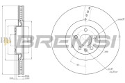CD7323V Brzdový kotouč BREMSI