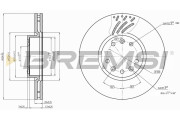 CD7324V Brzdový kotouč BREMSI
