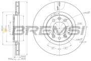 CD7326V Brzdový kotouč BREMSI