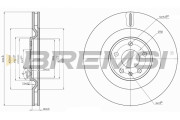 CD7327V Brzdový kotouč BREMSI